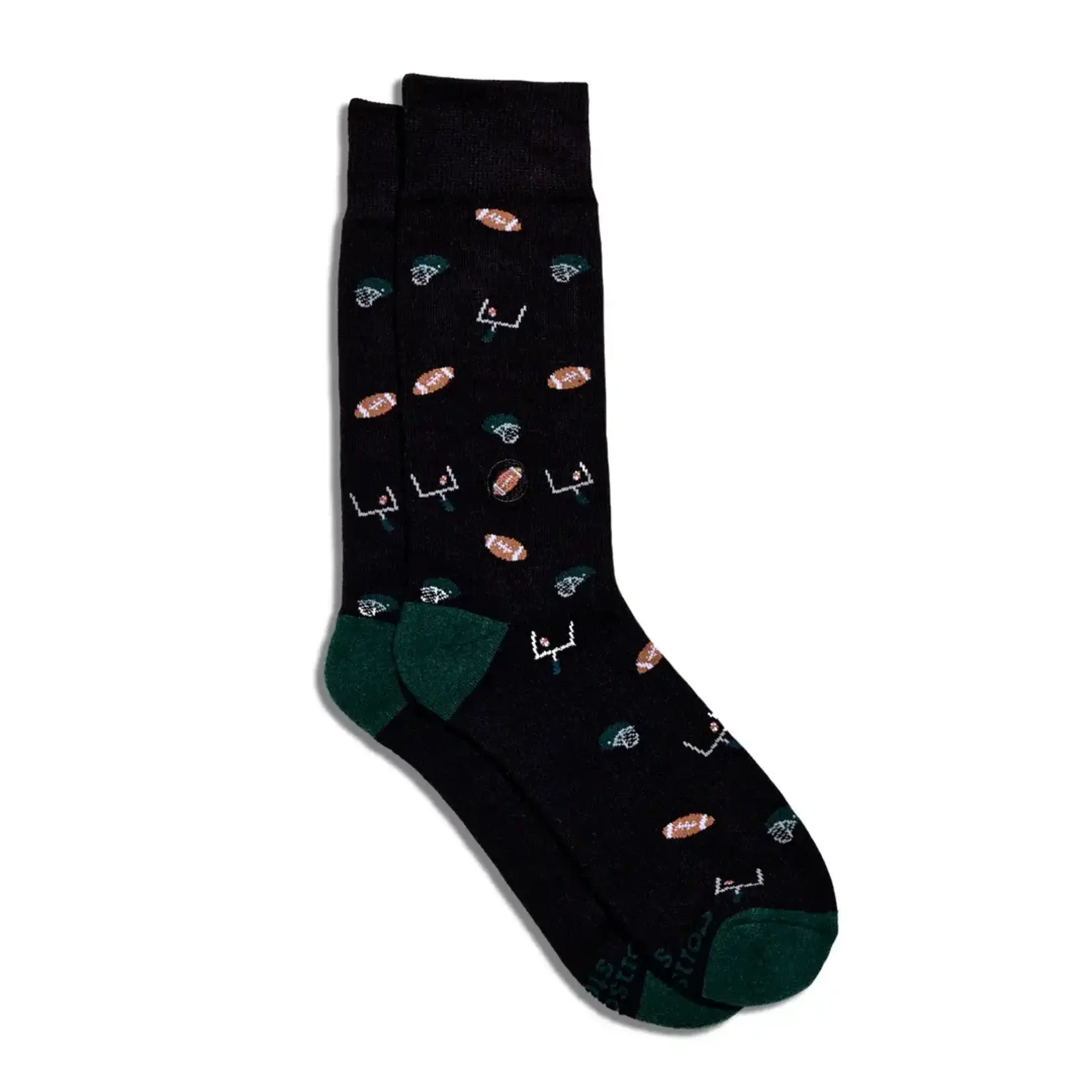 Conscious Step Socks that Support Youth Sports- Football- Small