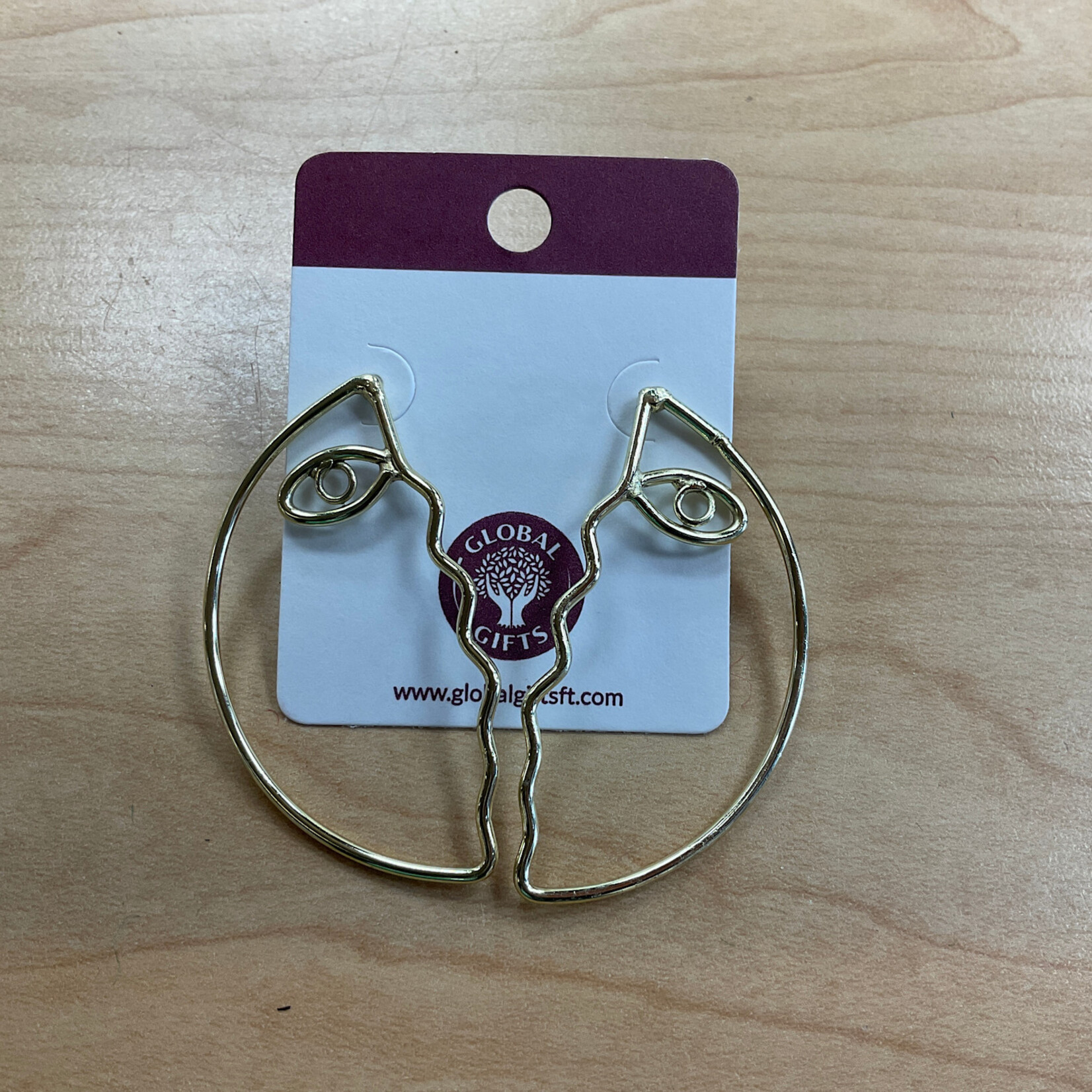 Ten Thousand Villages Pikaso Profile Wire Post Earrings