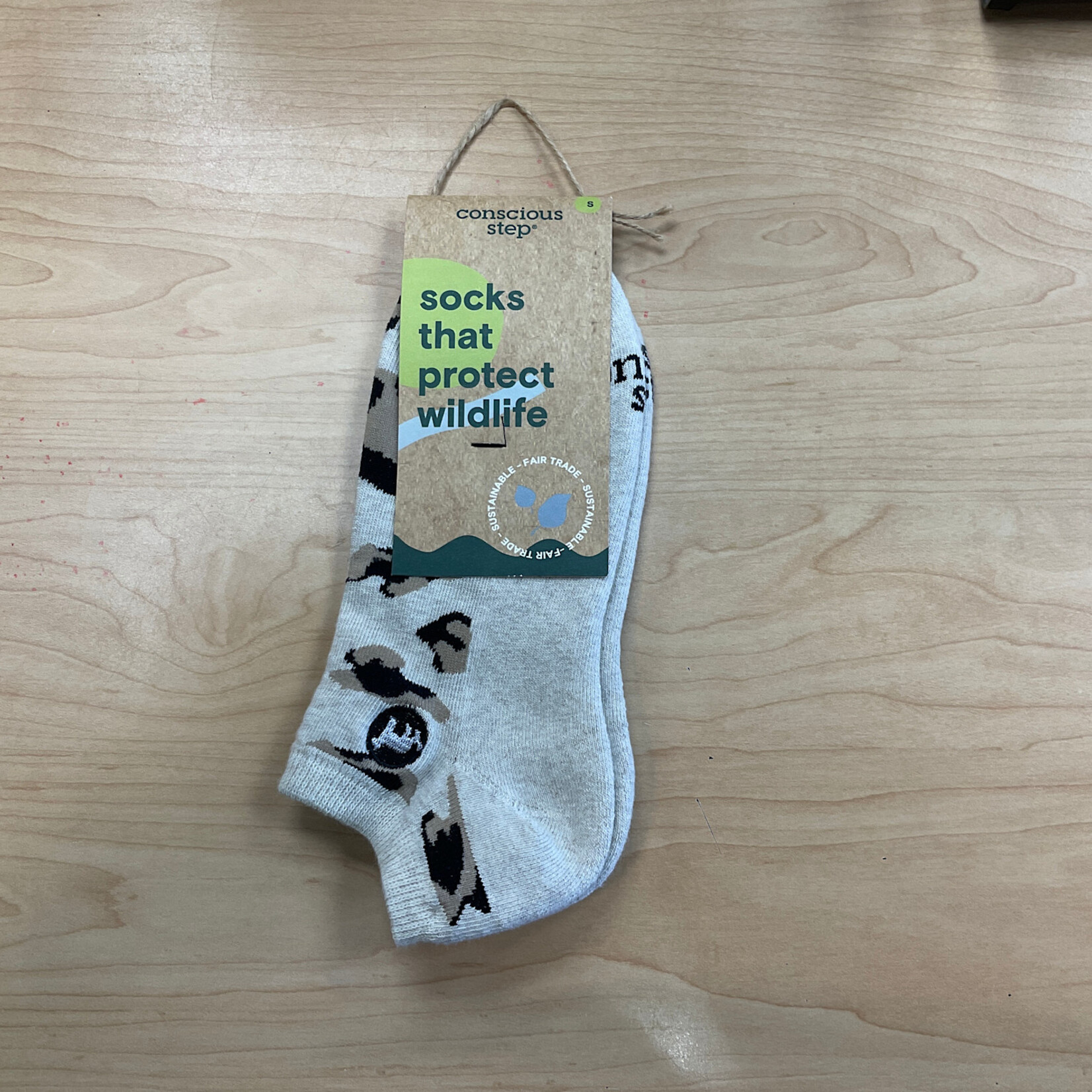 Conscious Step Socks that Protect Wildlife- Cheetah- Ankle- Small