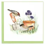 Quilling Card Garden Sparrow Quilled Card
