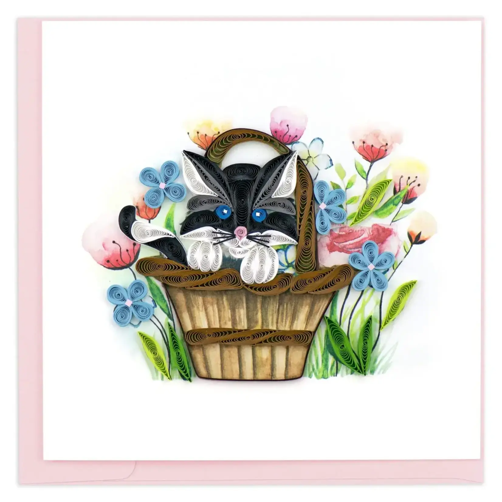 Quilling Card Black Kitten Quilled Card