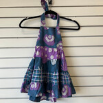 Global Mamas Carousel Dress: Poppies-Teal-Organic-Size 6