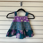 Global Mamas Carousel Dress: Poppies-Teal-Organic-24M