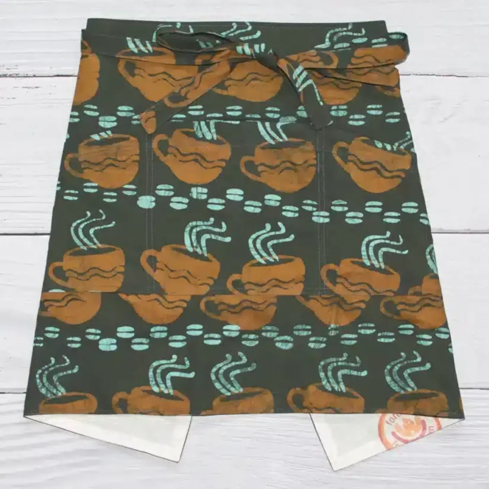 Global Mamas Apron Bistro: Coffee Cups- Brown-Organic