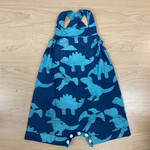 Global Mamas Romper: Dino-Navy-Organic-06M
