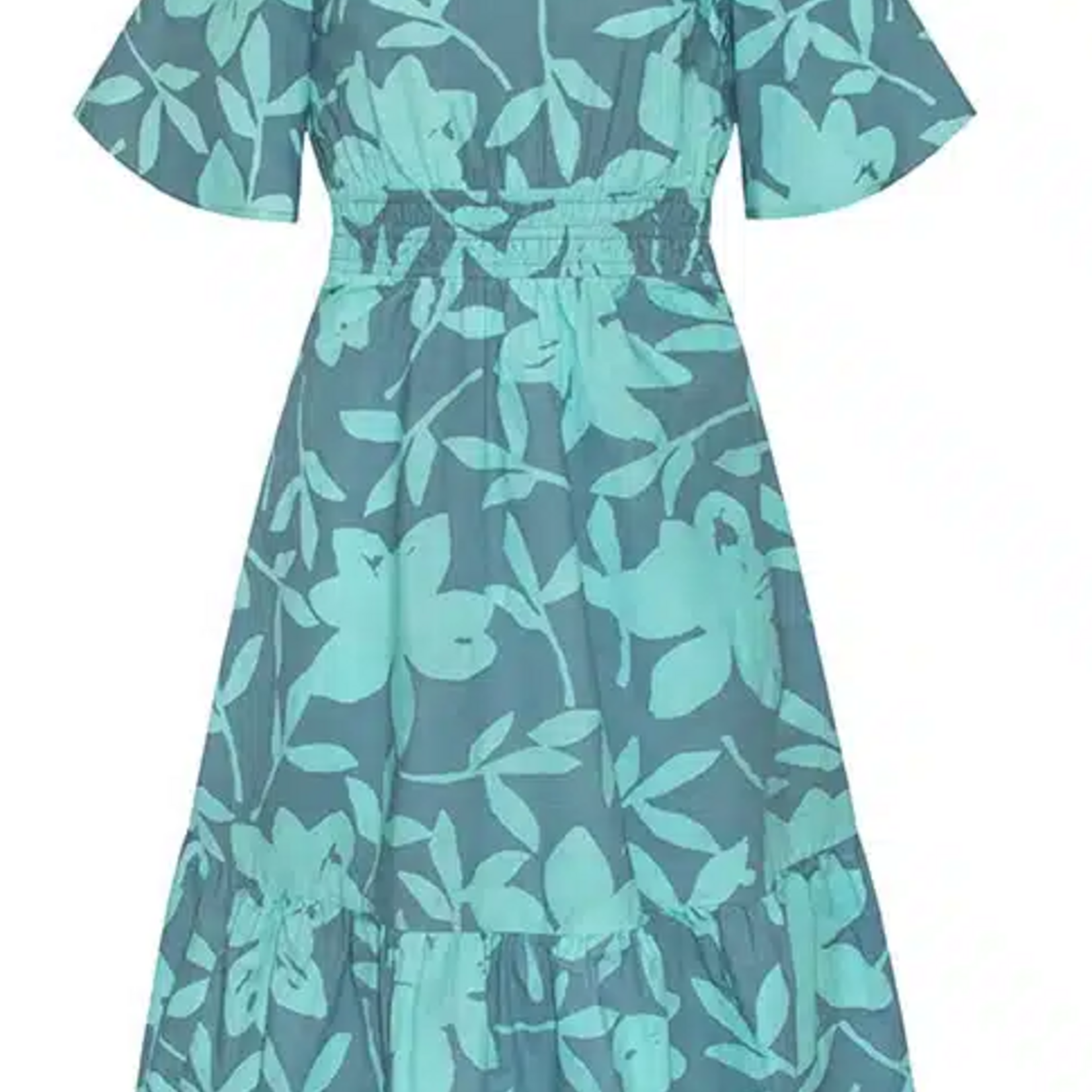 Global Mamas Bay Dress: Blossom-Sea Glasss-Organic-M