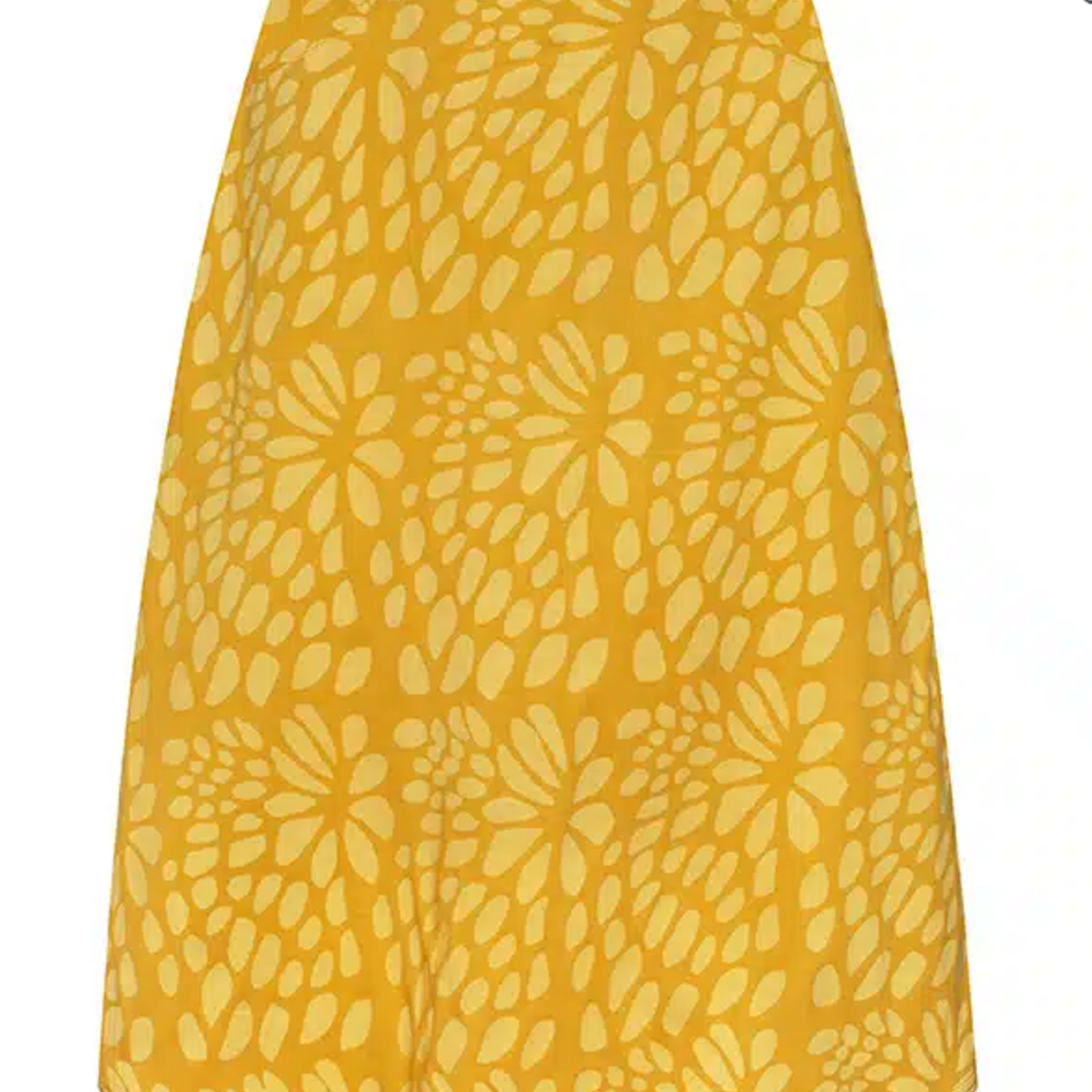 Global Mamas Knit Sierra Skirt: Floral Burst-Gold-Organic-S