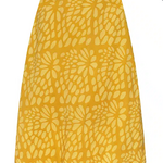 Global Mamas Knit Sierra Skirt: Floral Burst-Gold-Organic-L