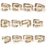 Minga Imports Motto Alpaca Silver Ring
