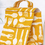 Global Mamas Lunch Bag: Silverware-Gold-Organic