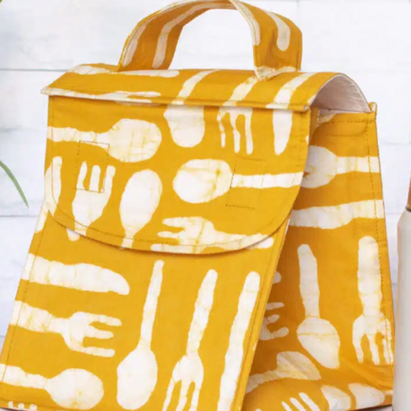 Global Mamas Lunch Bag: Silverware-Gold-Organic
