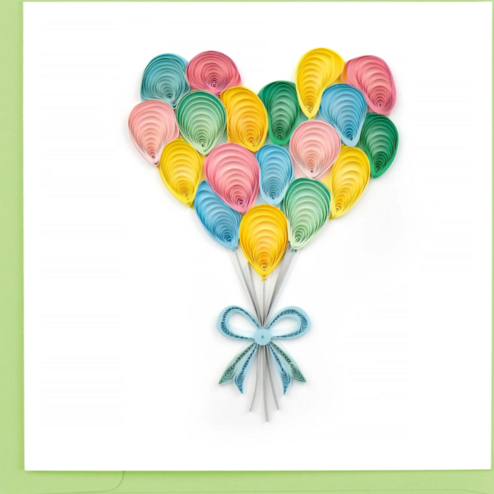 Quilling Card Heart Balloon Bunch Quill