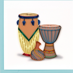 Quilling Card African Drums Quilled Card