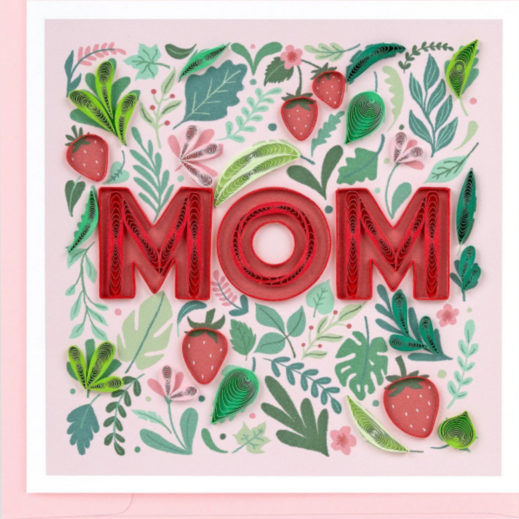 Quilling Card Strawberry Mom Quilled Card