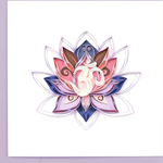 Quilling Card Ohm Lotus Quilled Card