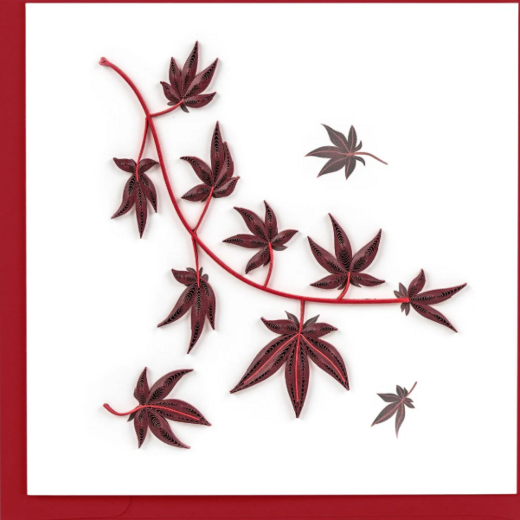 Quilling Card Japanese Maple Leaves Quilled Card