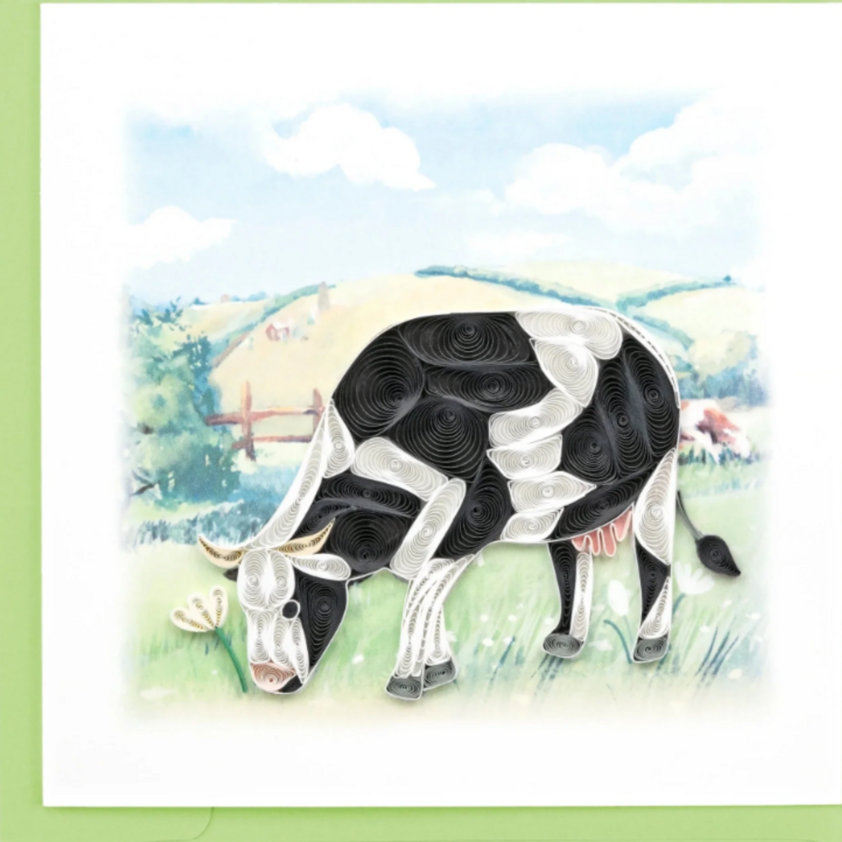 Quilling Card Dairy Cow Quilled Card