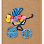 Quilling Card H&H Baby Carriage Card