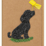 Quilling Card H&H Dog with Butterfly Card