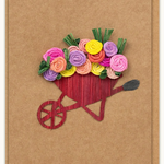 Quilling Card H&H Wheelbarrow Garden Card