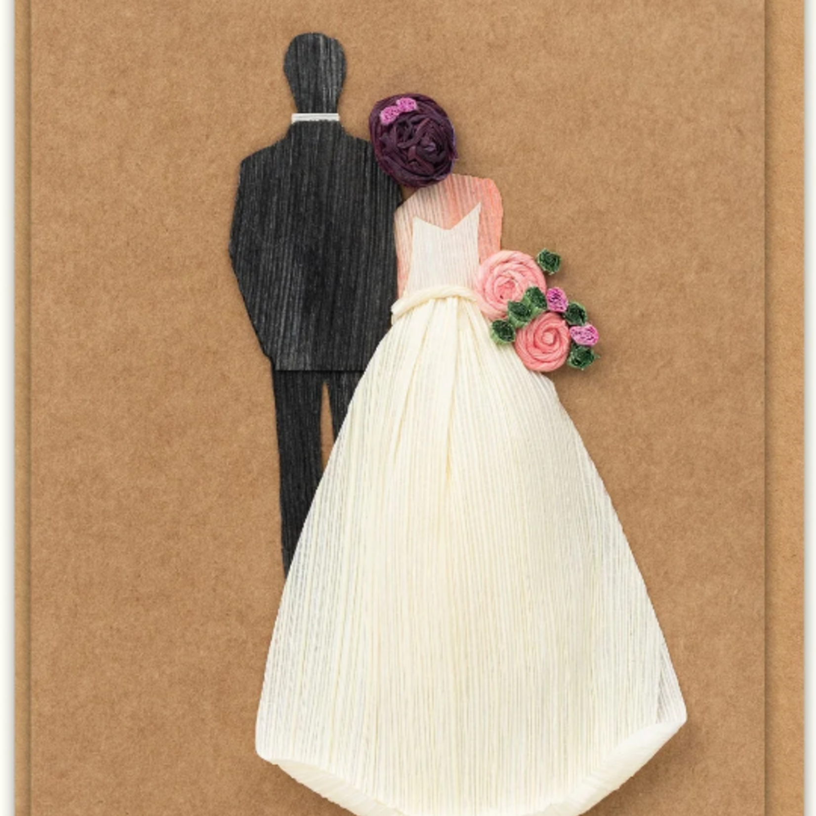 Quilling Card H&H Bride and Groom Card