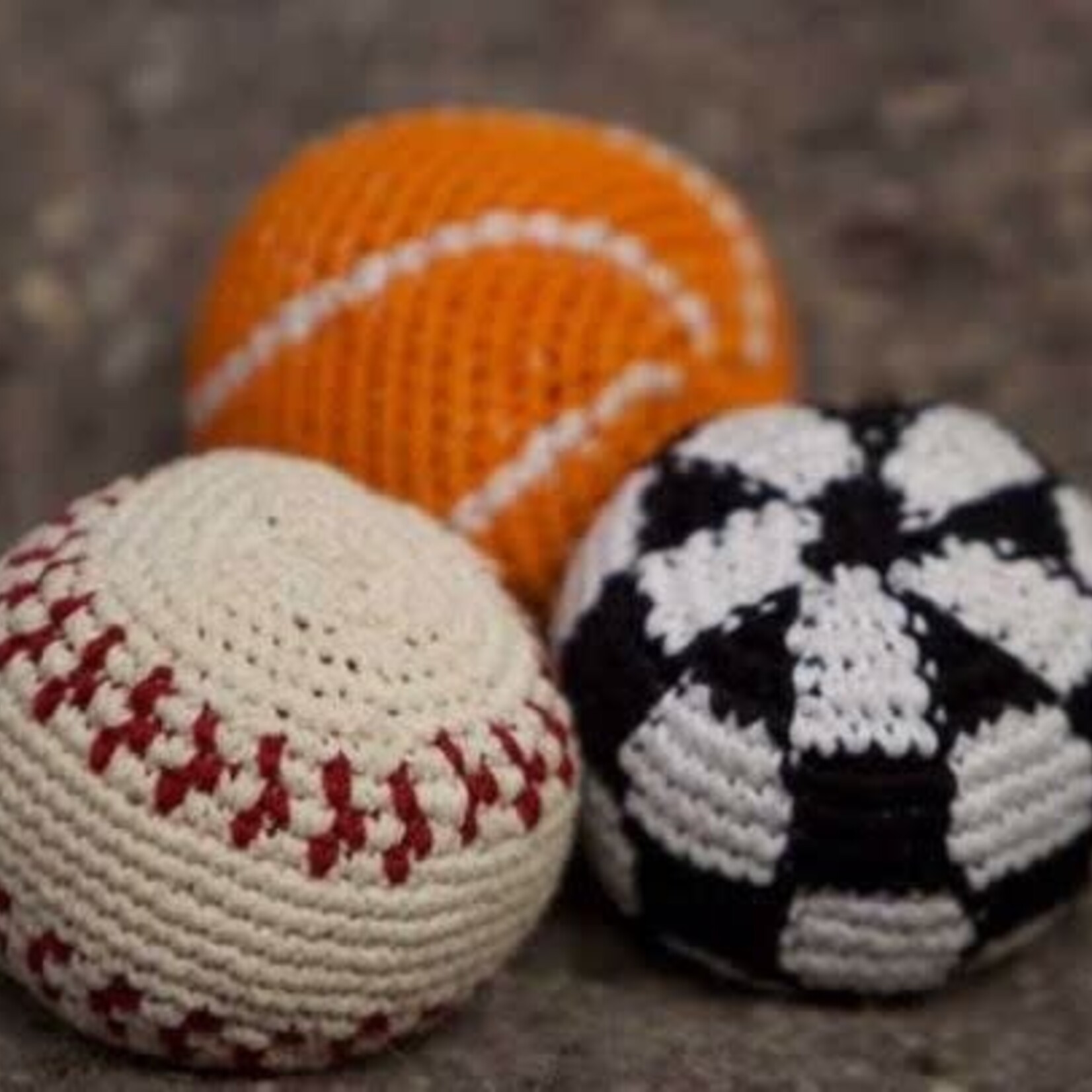Unique Batik Crocheted Sports Hacky Sack Balls