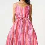 Global Mamas Sunset Dress: Reeds-Melon-Organic-L