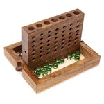 Global Crafts Handmade Sheesham Wood Connect Four Game