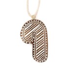 Matr Boomie Hima Bindu Candy Cane Ornament - Handcrafted Wood