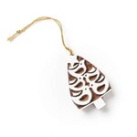 Matr Boomie Hima Bindu Dove Tree Ornament-Hand Carved Wood