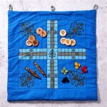 Ten Thousand Villages Parchisi, Chess & Checkers Wallhanging Game