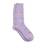 Conscious Step Socks that Give Books- Books and Coffee, Purple- Medium