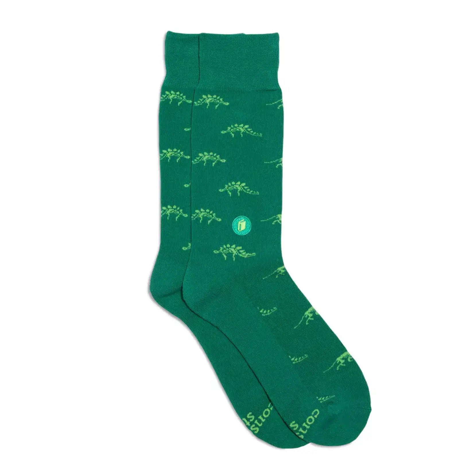 Conscious Step Socks that Give Books- Dinasaur-Medium