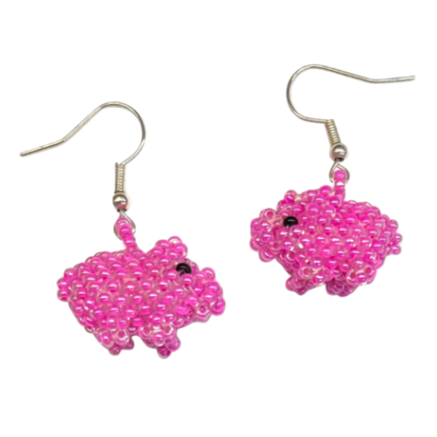 Unique Batik Piggy Beaded Earrings