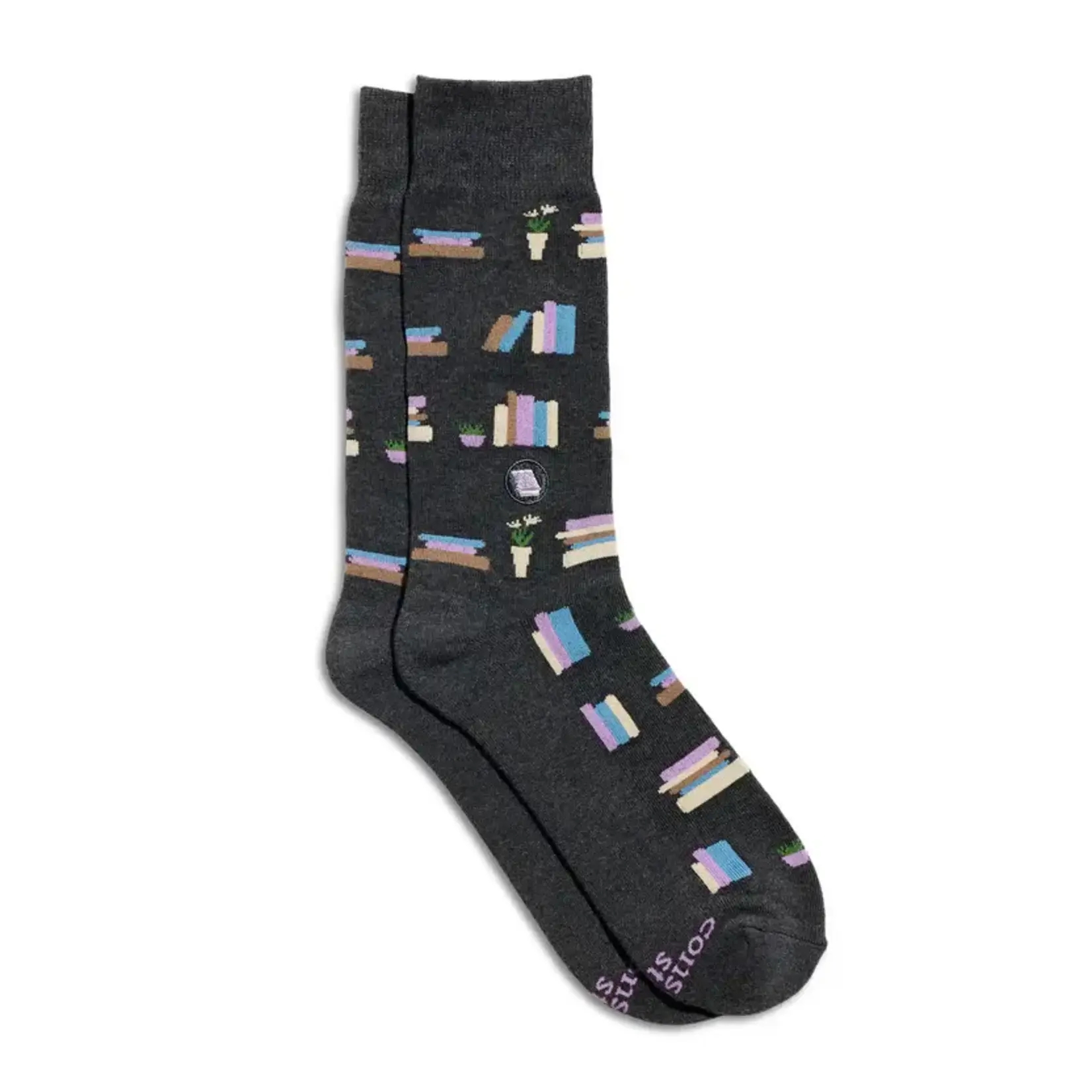 Conscious Step Socks that Give Books- Books and Flowers- Small
