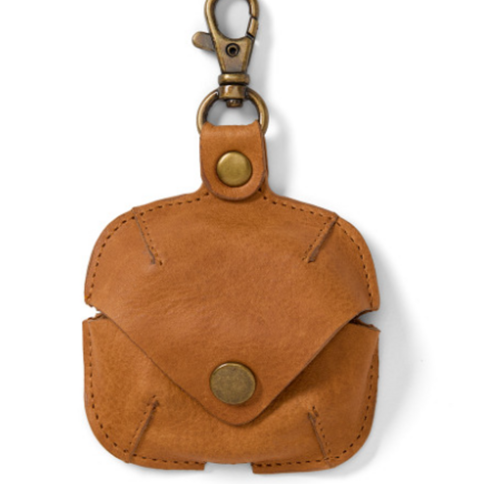 Serrv Camel Tan Leather Earbud Case