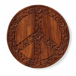 Serrv Floral Peace Shesham Trivet
