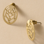 Ten Thousand Villages Jana Punched Brass Post Earrings
