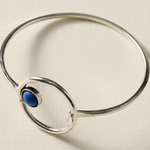 Ten Thousand Villages Kaksha Silver Cobalt Bead Bracelet