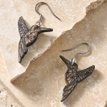 Ten Thousand Villages Tagua Hummingbird Drop Earrings