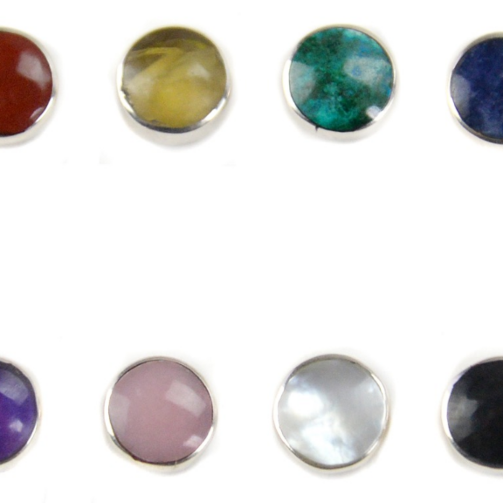 Minga Imports Stone Stud in Sterling Silver Earrings- 6mm