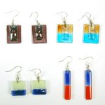 Minga Imports Naked Art Glass Earrings