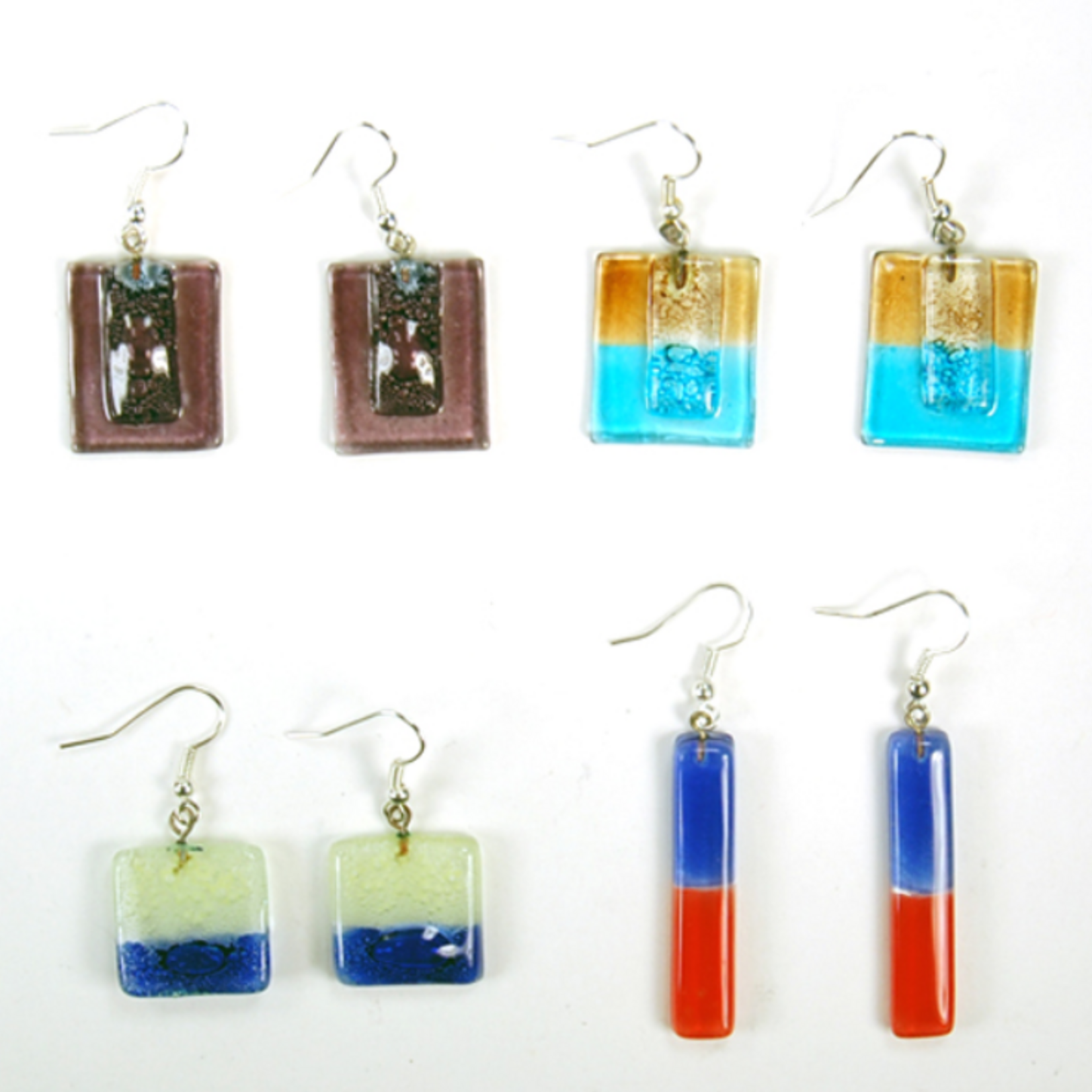Minga Imports Naked Art Glass Earrings