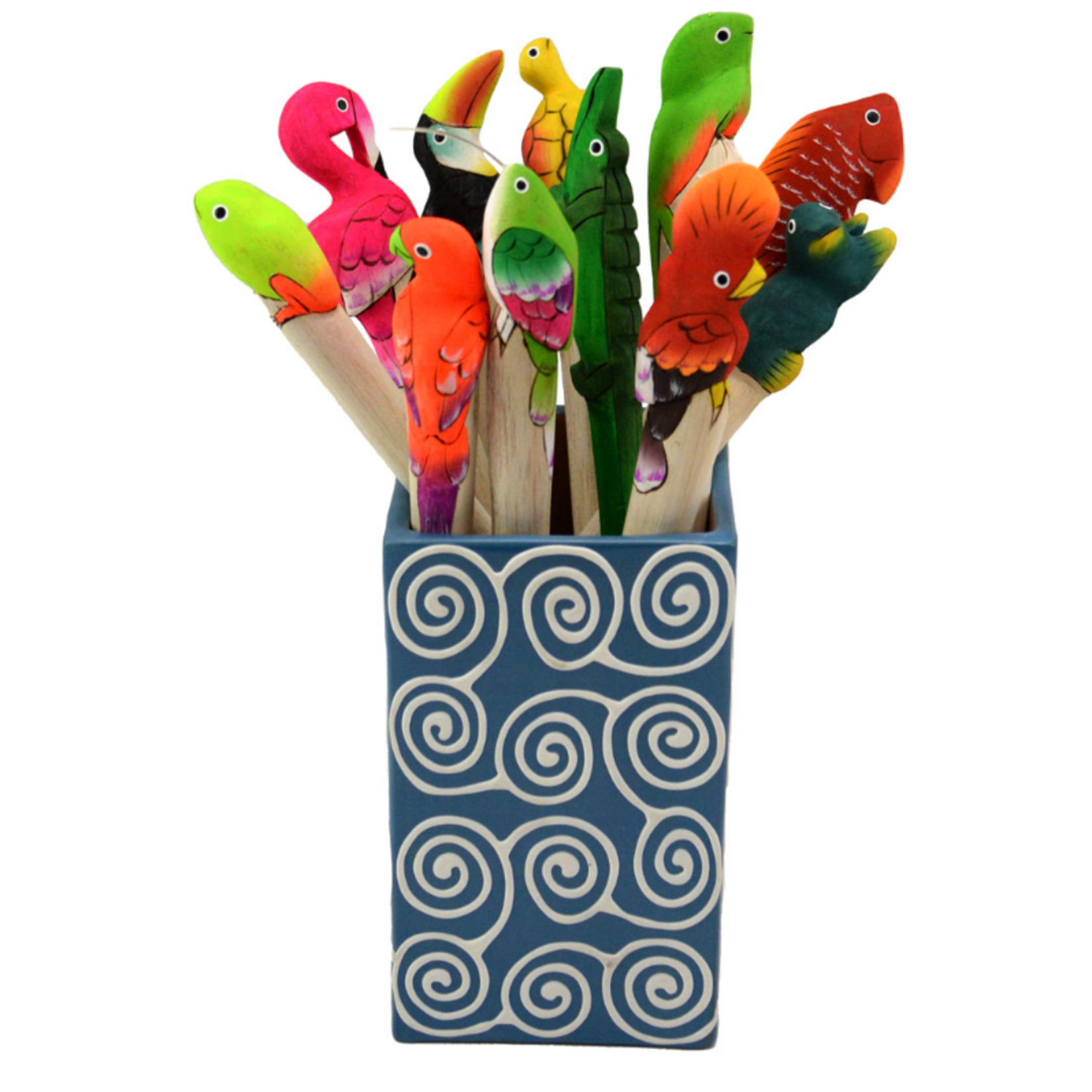 Minga Imports Colorful Balsa Animal Pens