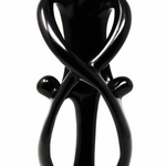 Global Crafts Family-1 Parent 2 Children-10 inch-Black Stone