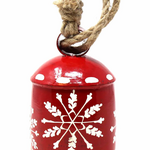 Global Crafts Recycled Rustic Snowflake Chime Iron Hanging Bell