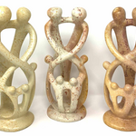 Global Crafts Family: 2 Parent 2 Children-10 Inch-Natural Stone