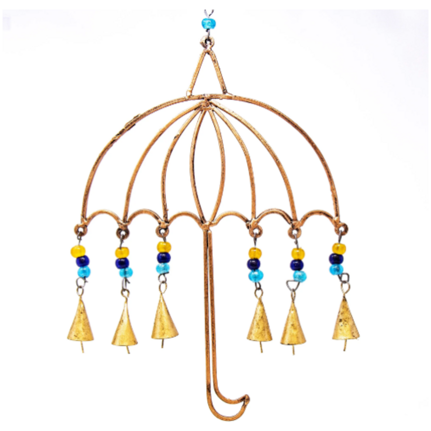 Global Crafts Recycled Iron Umbrella Garden Chime
