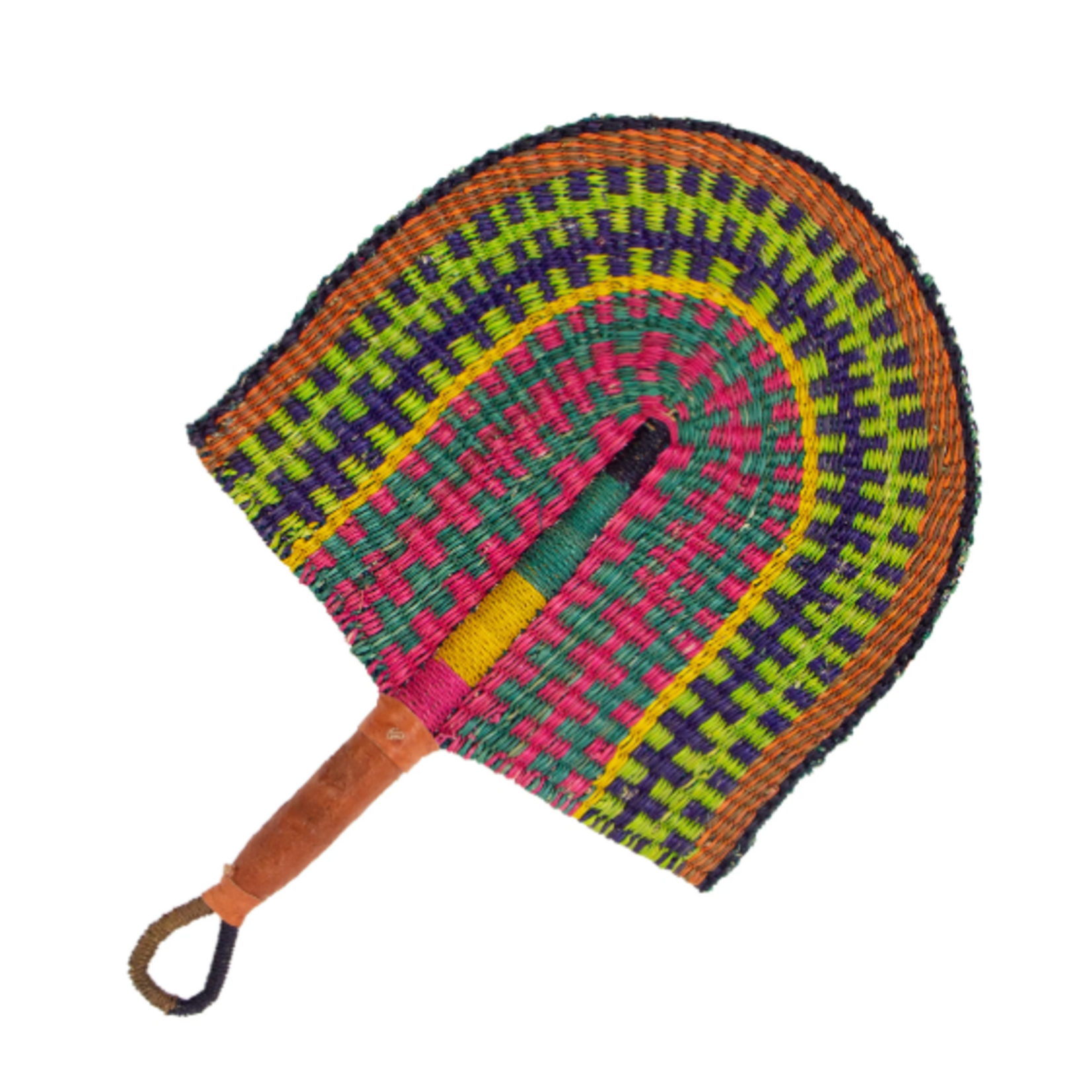 Global Crafts Handwoven Straw Fans