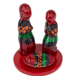 Global Crafts Soapstone Painted Nativity Vibrant Colors